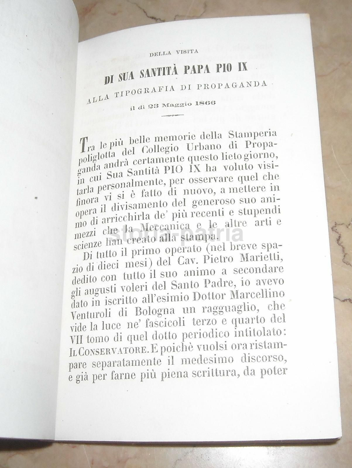 Galeotti Della Tipografia Poliglotta Di Propaganda 1866 Bodoni Rara Edizione
