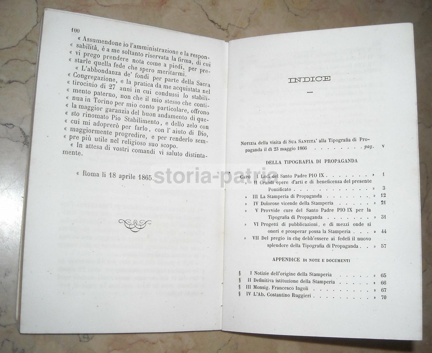Galeotti Della Tipografia Poliglotta Di Propaganda 1866 Bodoni Rara Edizione