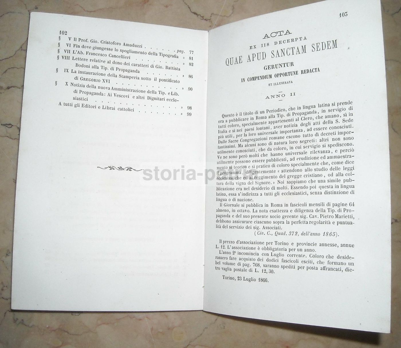Galeotti Della Tipografia Poliglotta Di Propaganda 1866 Bodoni Rara Edizione