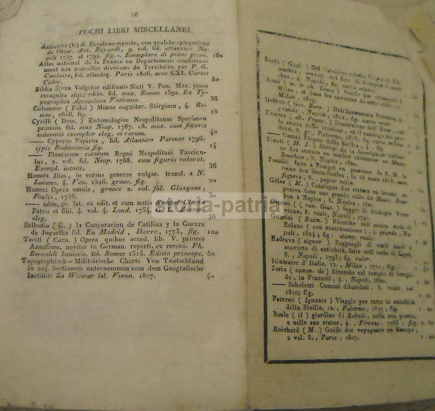 Catalogo Librario Luigi Marotta, 1826, Napoli. Edizioni Aldine E Incunaboli