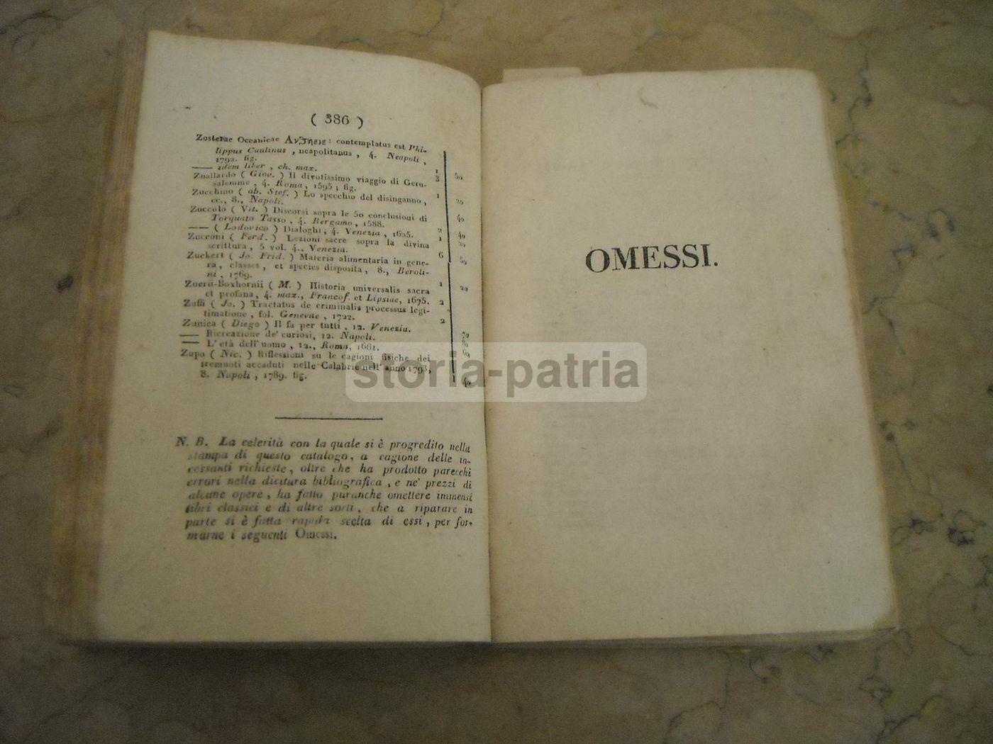 Catalogo Librario Luigi Marotta, 1826, Napoli. Edizioni Aldine E Incunaboli