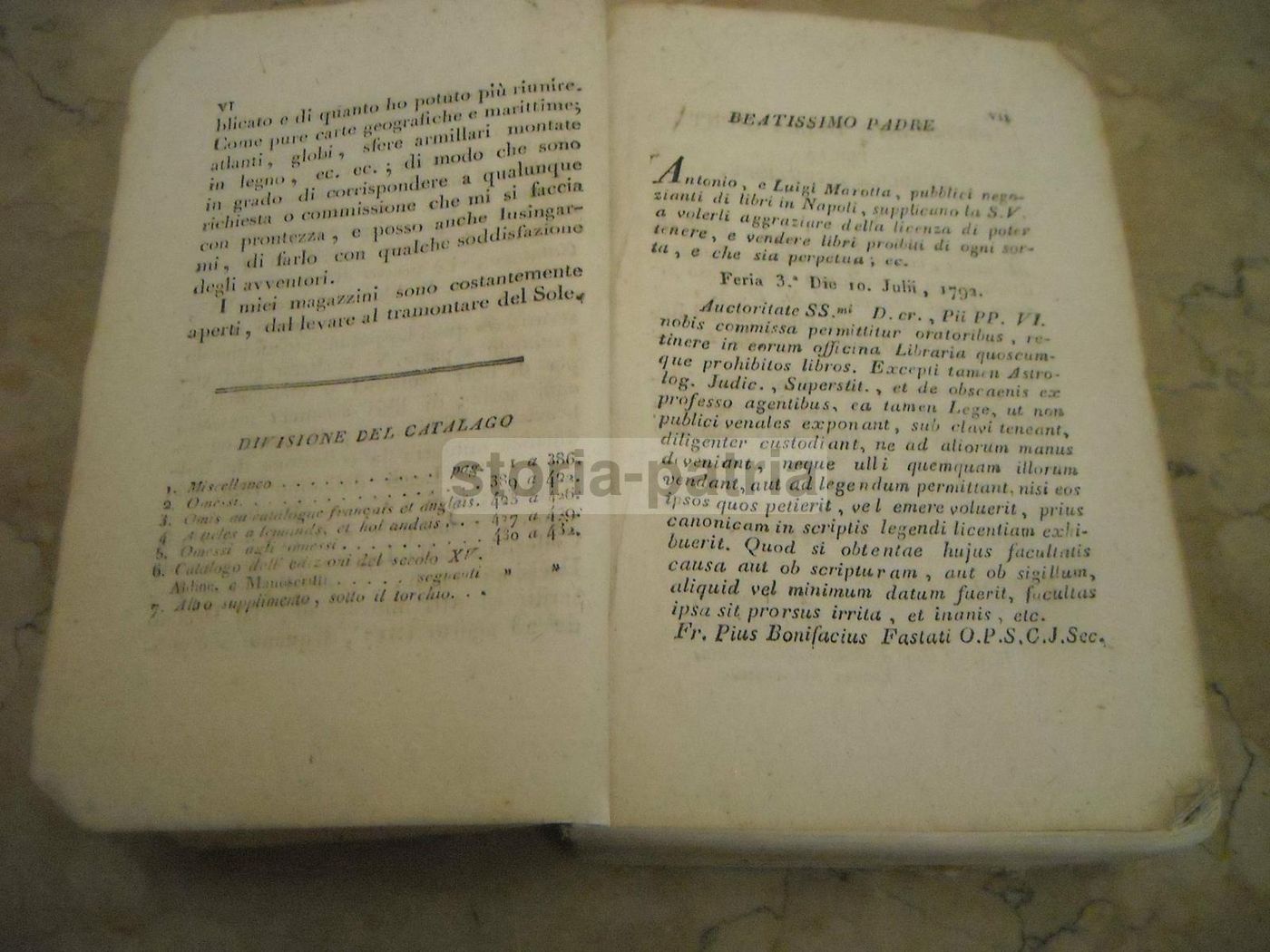 Catalogo Librario Luigi Marotta, 1826, Napoli. Edizioni Aldine E Incunaboli