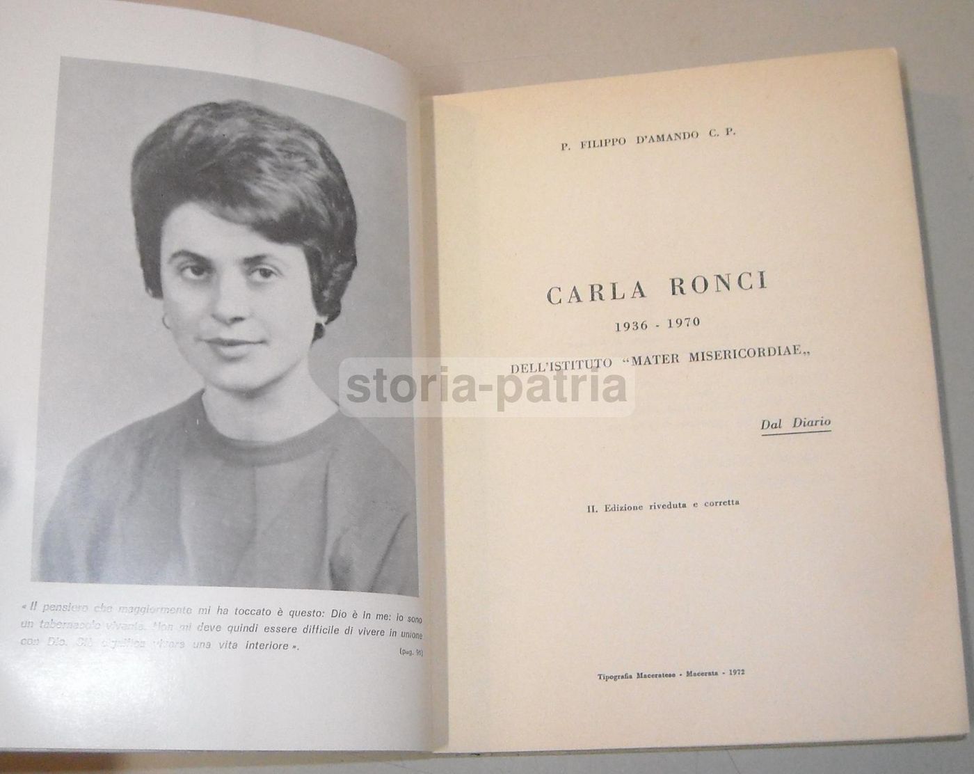 Carla Ronci Dal Diario (1936 1970)   Filippo d'Amando, Macerata 1972