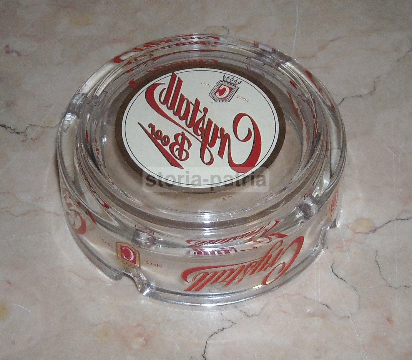 Posacenere Vintage Birra Crystall In Vetro Colorato, Anni '70