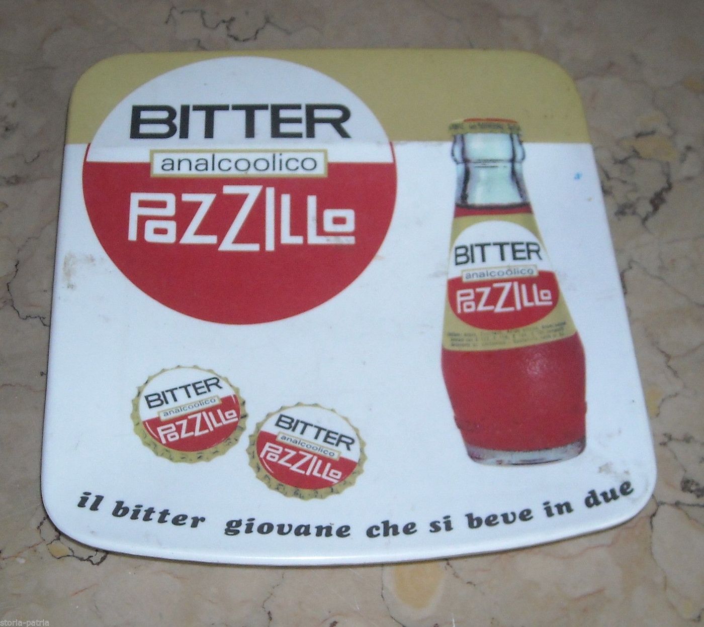 Vassoio Pubblicitario Bitter Pozzillo Anni '60 Mebel