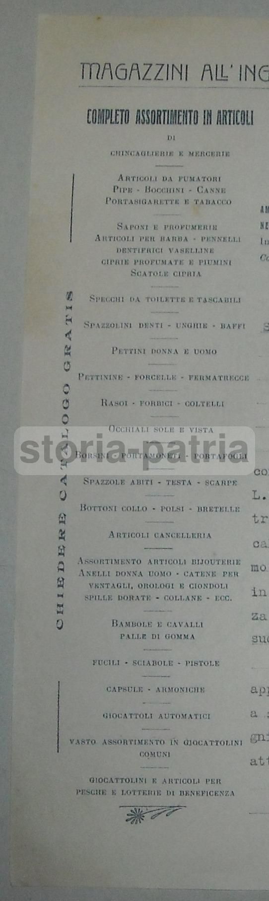 Carta Intestata Pubblicitaria R. Bergamini Bologna 1921