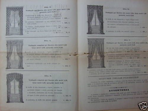 Catalogo Pubblicitario Marchesini Bologna 1891: Tende E Tappezzeria