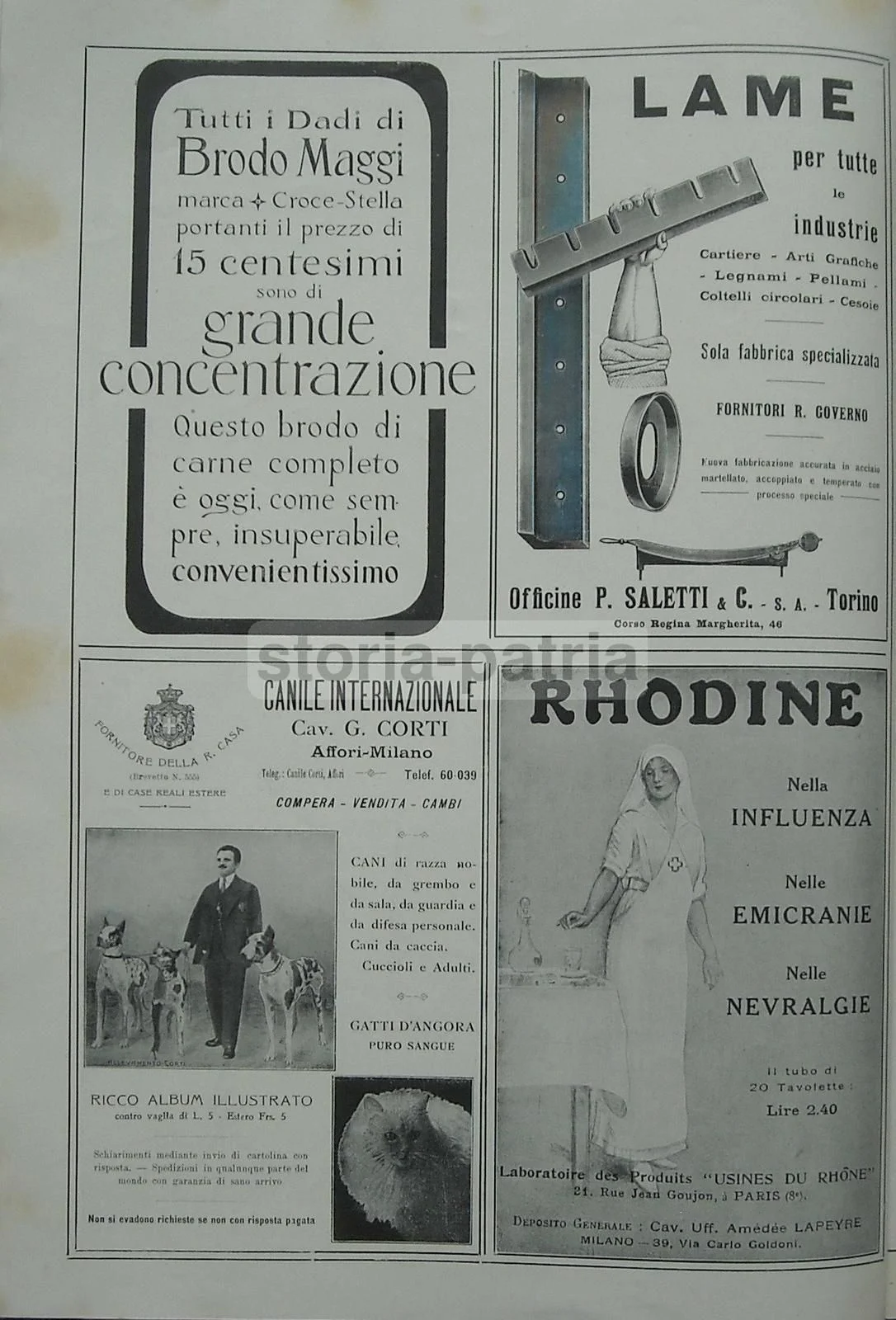 Corticella Bologna Mineral Water Advertisement, Plinio Codognato 1922