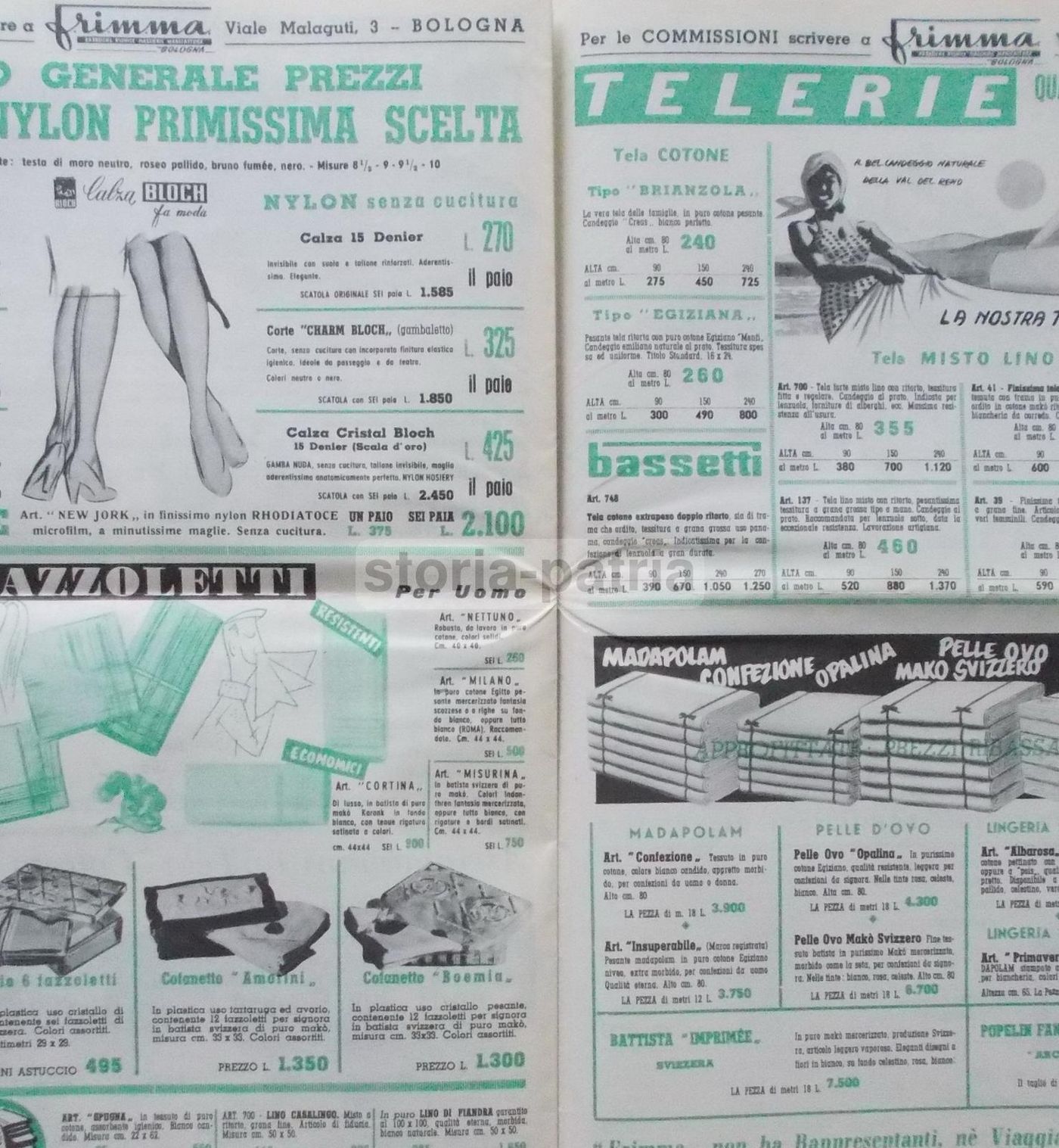 Catalogo F.Ri.M.Ma. Bologna Primavera Estate 1960 Bloch Bassetti
