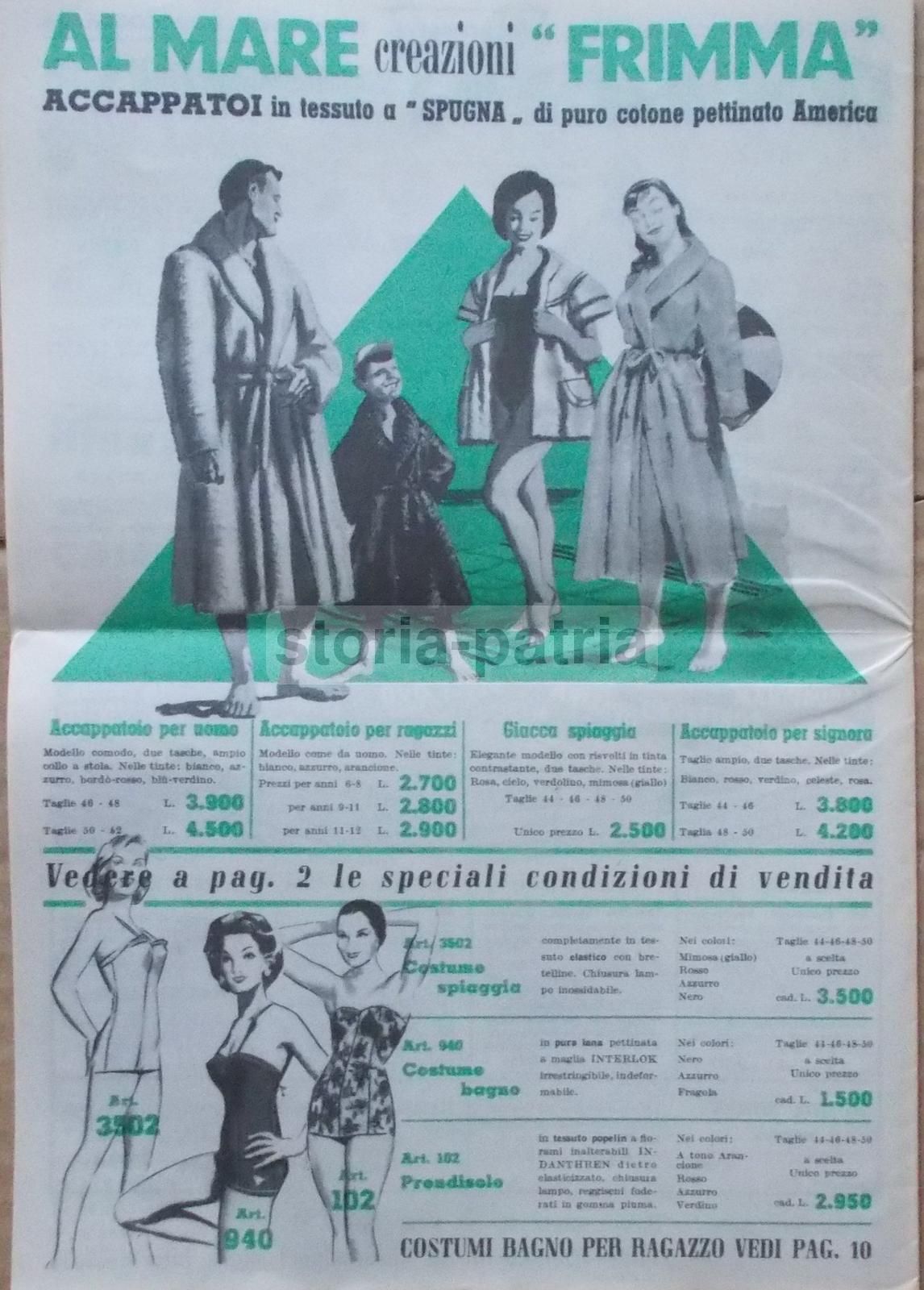Catalogo F.Ri.M.Ma. Bologna Primavera Estate 1960 Bloch Bassetti