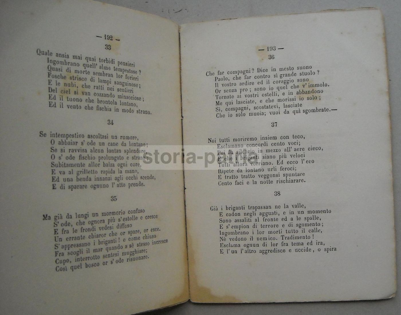Antonio Tarzia: Versi (1870)   Il Romito Di Pesaca O La Calabria Nel 1799