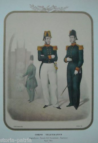 Corpo Telegrafico Borbonico, Napoli 1855: Stampa Militaria Zezon