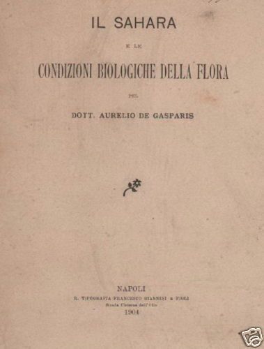 Il Sahara E Le Condizioni Biologiche Della Flora, 1904