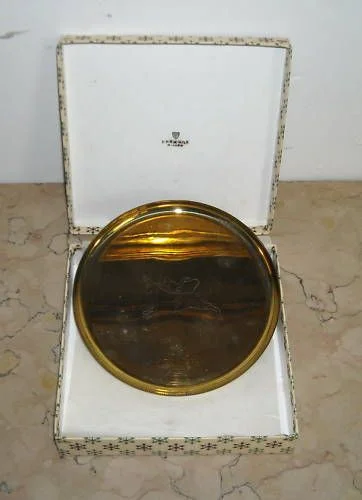 Braendli Milano Miracoli Advertising Tray, Gilded Metal