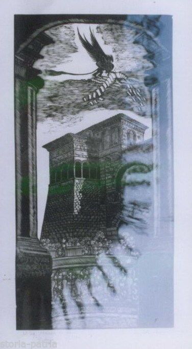Bruno Da Osimo: La Porta Etrusca (Perugia), Xilografia Originale Degli Anni '30