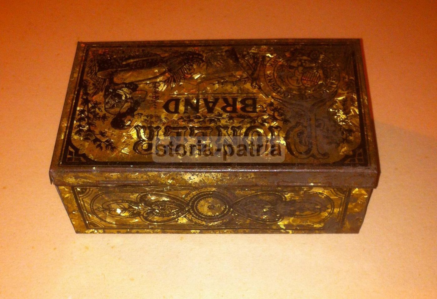 Scatola In Latta Pioneer Golden Flake Cavendish, Circa 1900