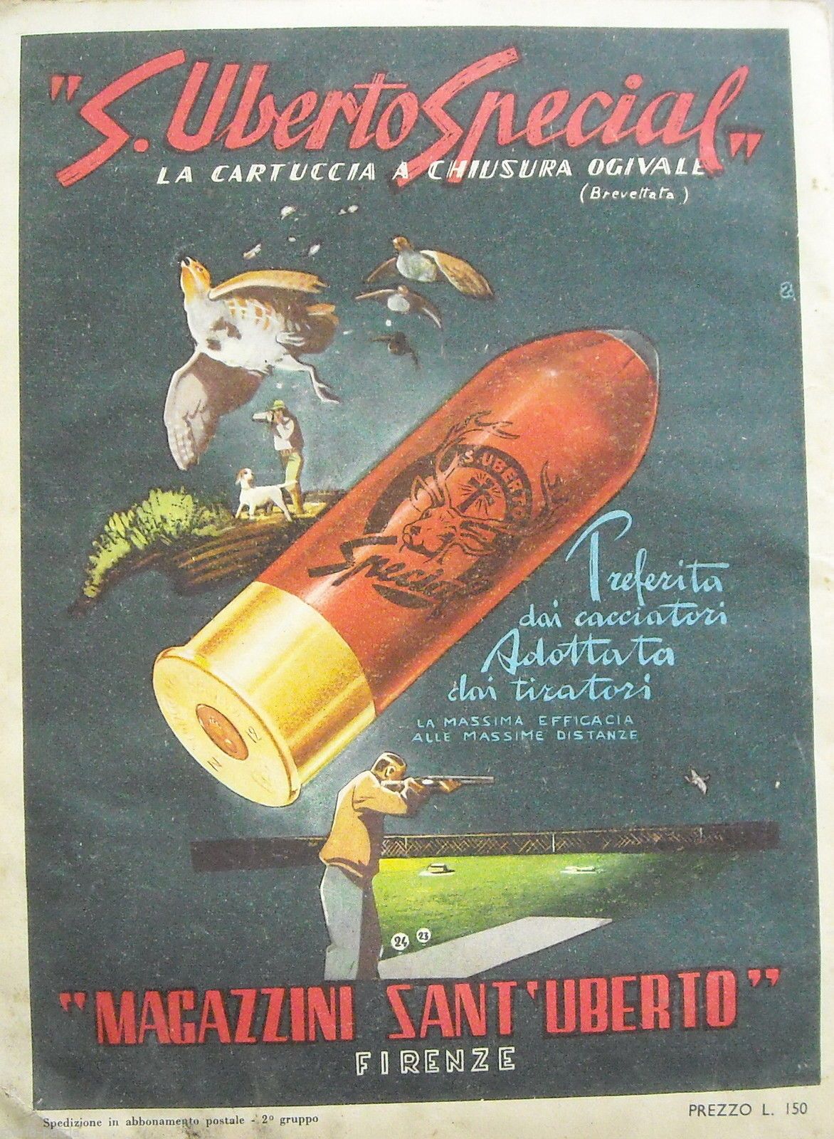 Pubblicità Cartucce S. Uberto, Firenze, Anni '50