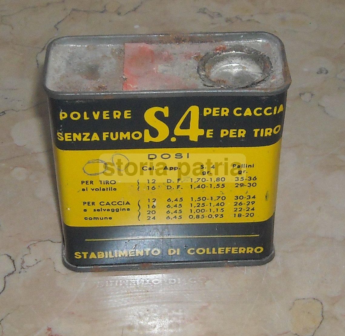 Scatola In Latta Per Polvere Da Sparo Bombrini Parodi Delfino   Colleferro
