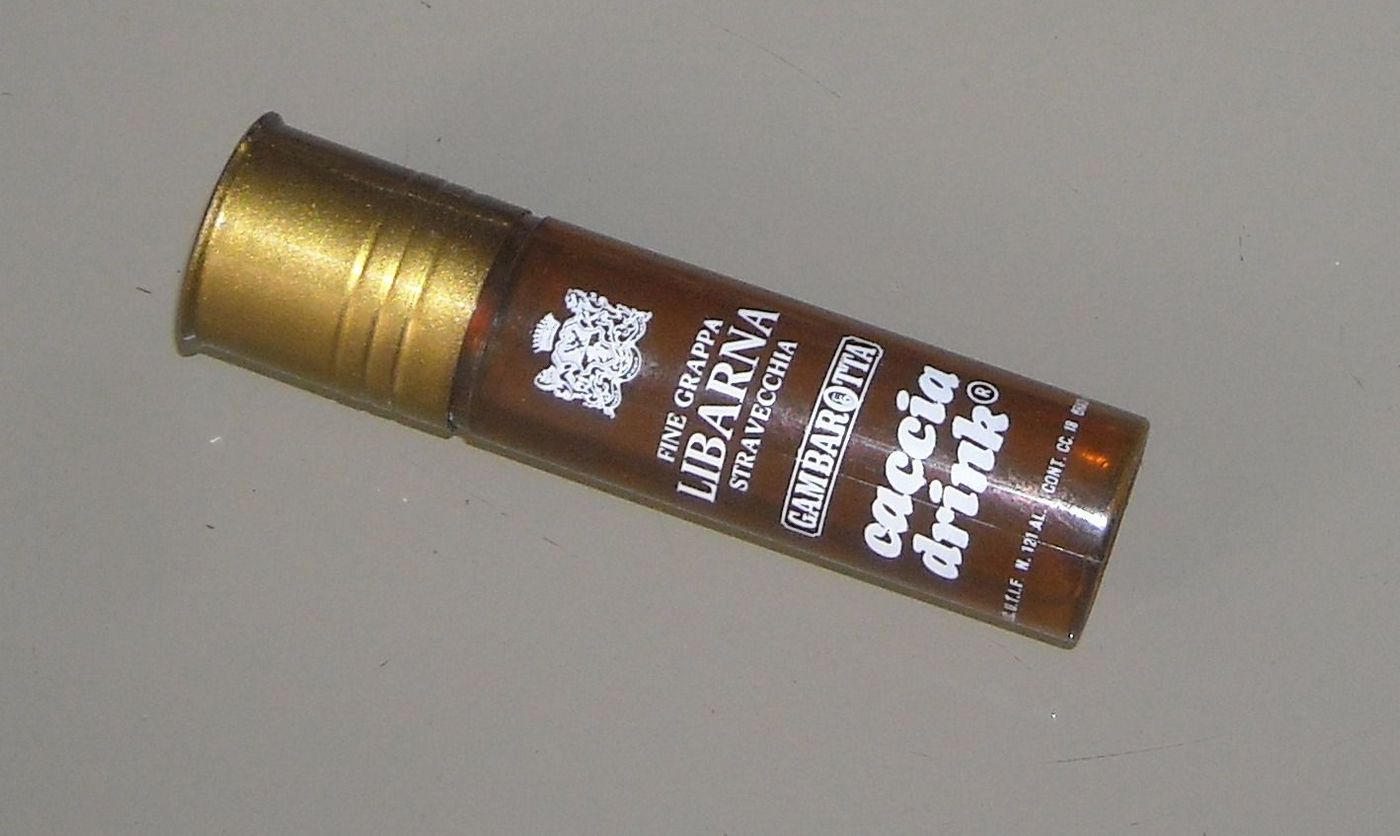 Mignon Grappa Libarna Gambarotta A Forma Di Cartuccia, Anni '60 '70