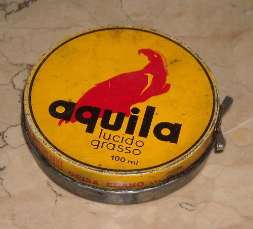 Scatola In Latta Lucido Aquila, Deisa Ebano Bologna, Anni '30