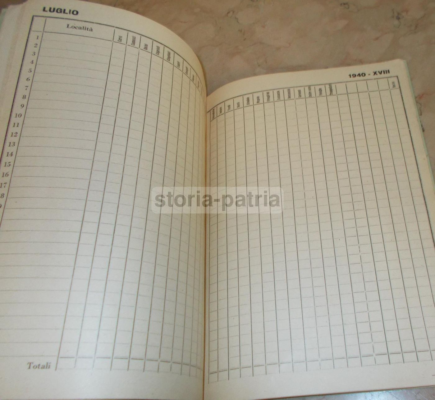 Calendario E Registro Di Caccia 1939, Federazione Italiana Caccia
