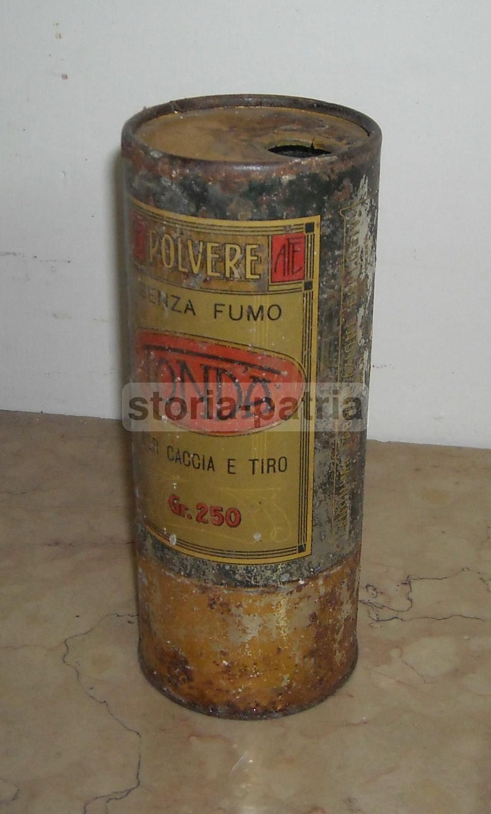 Scatola In Latta Polvere Fonda Tortona Caccia E Tiro, Primo '900