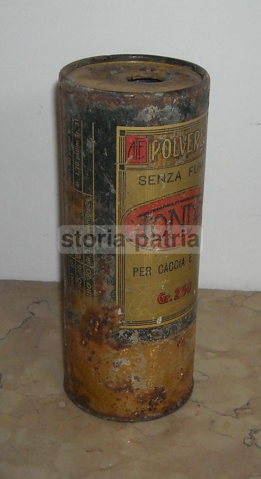 Scatola In Latta Polvere Fonda Tortona Caccia E Tiro, Primo '900