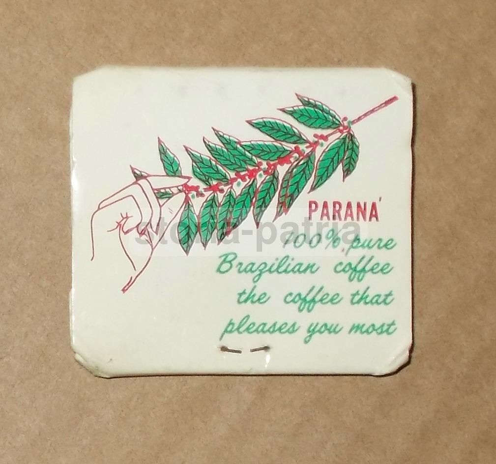 Astuccio Pubblicitario Caffè Paraná Brasiliano Con Fiammiferi