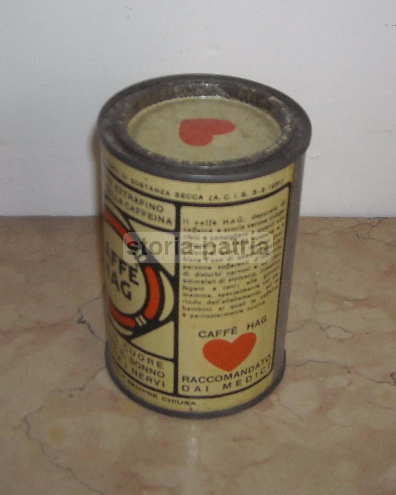 Barattolo Caffè Hag Decaffeinato Vintage Latta Pubblicitaria
