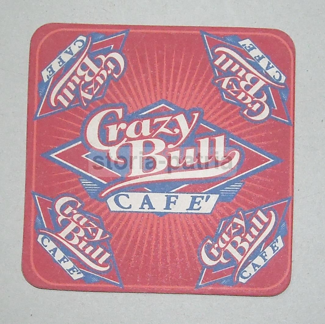 Sottobicchiere Pubblicitario Crazy Bull Cafè Vintage Anni '70