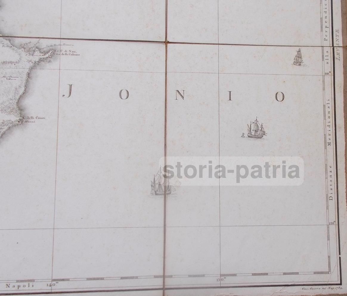 Mappa Antica Calabria Rizzi Zannoni 1789 Cosenza Crotone Belcastro