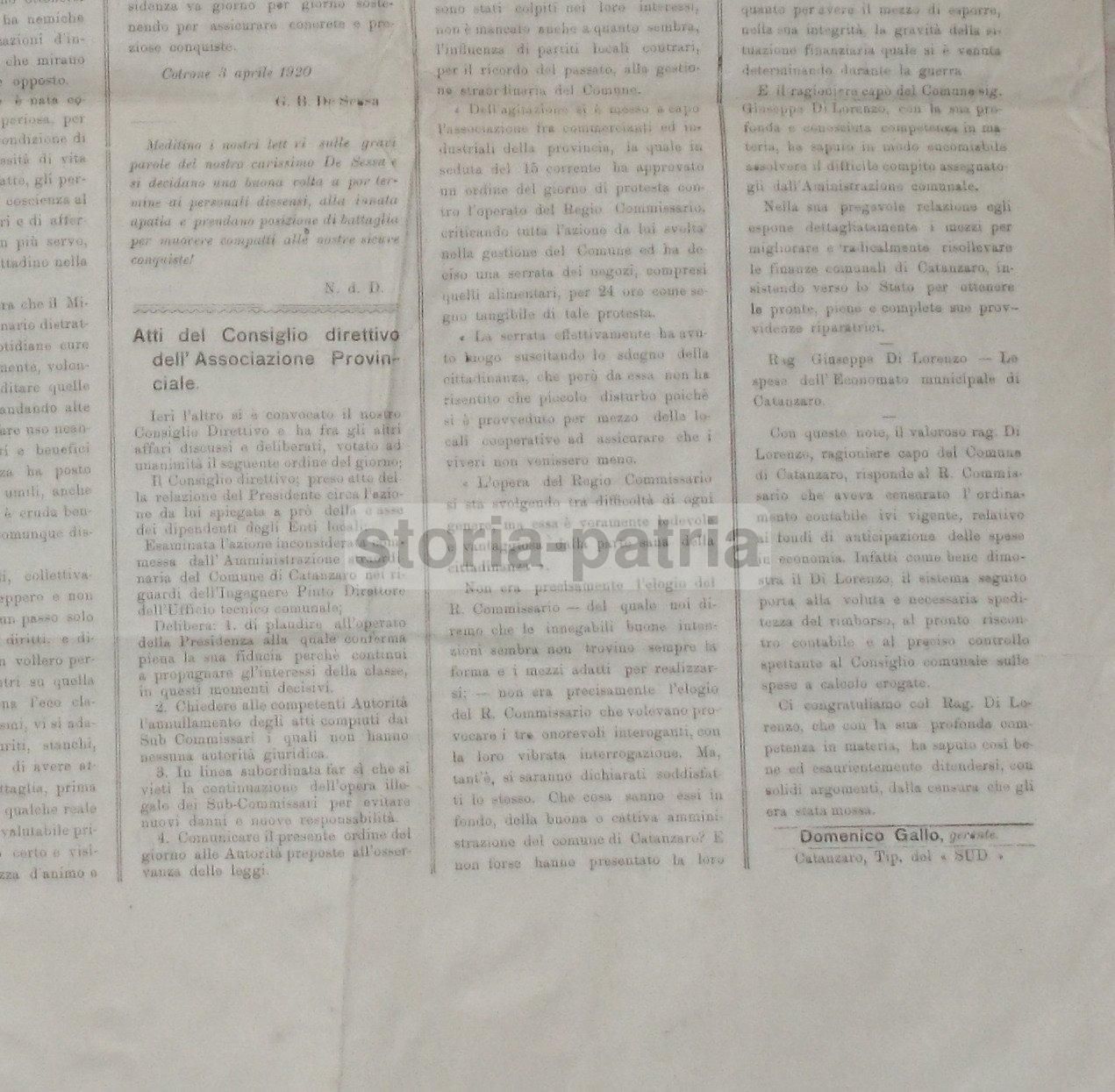 La Voce 1920 Catanzaro: Giornale Dipendenti Enti Locali Calabria