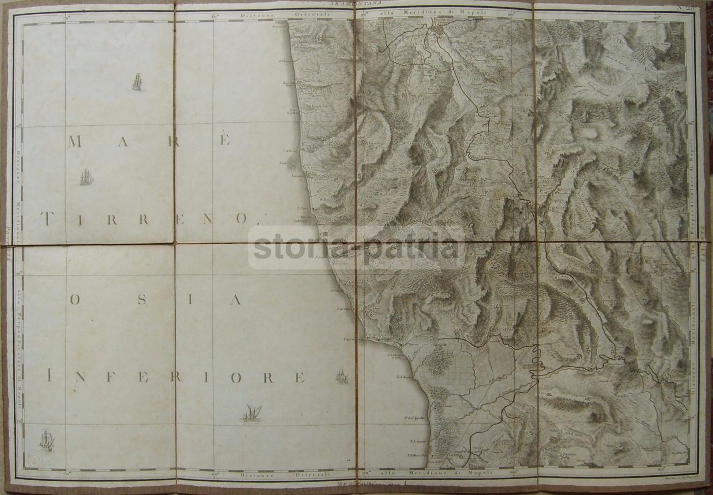 Mappa Antica Della Calabria: Catanzaro, Cosenza E Nicastro, Rizzi Zannoni 1789