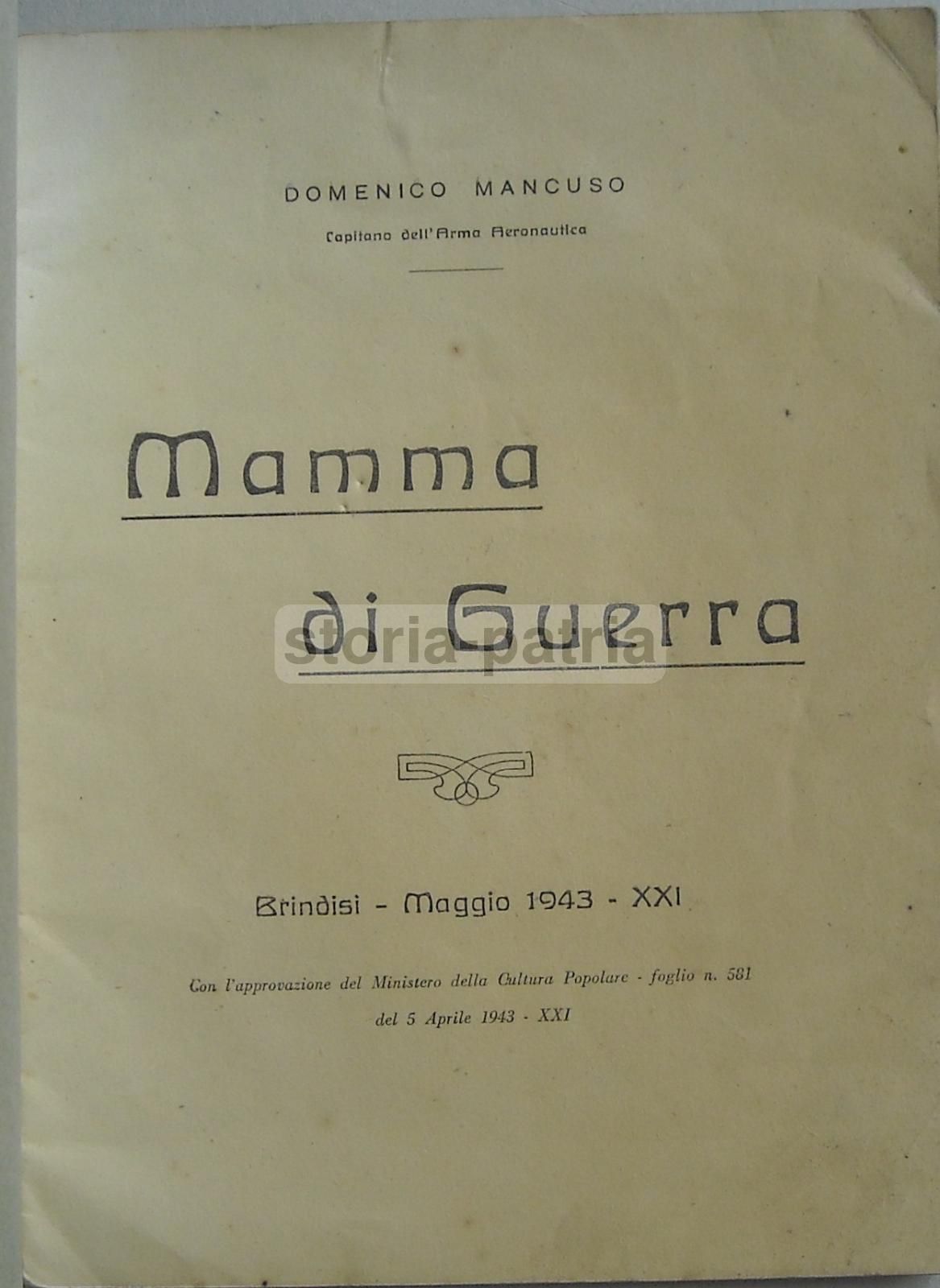 Mamma Di Guerra, Domenico Mancuso, 1943 (Brindisi)
