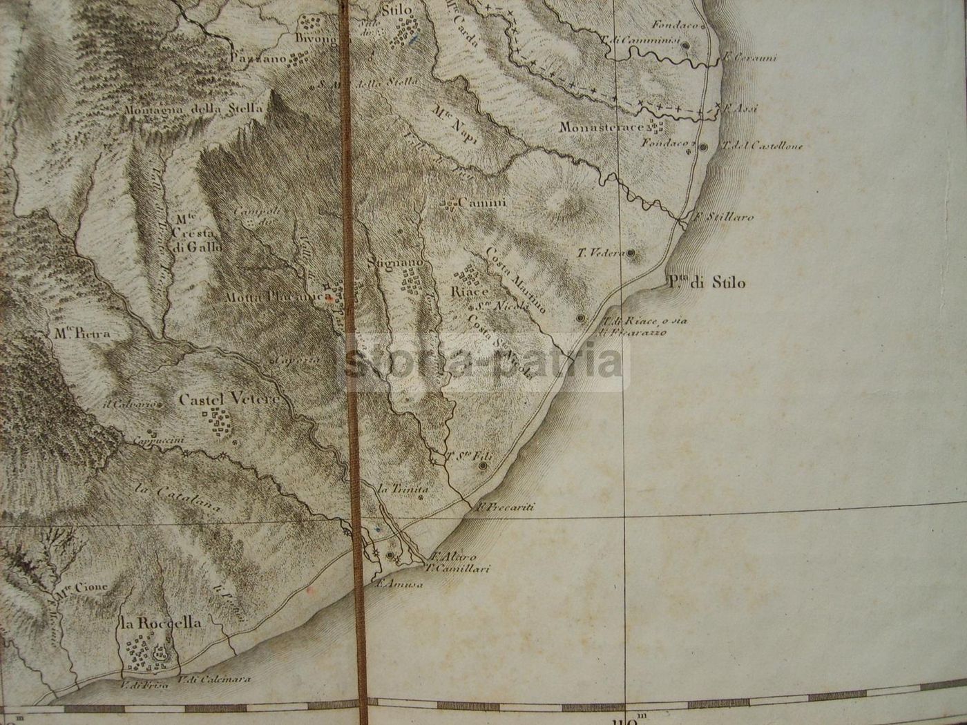 Mappa Della Calabria, 1788: Rizzi Zannoni, Mileto, Tropea, Nicotera, Squillace
