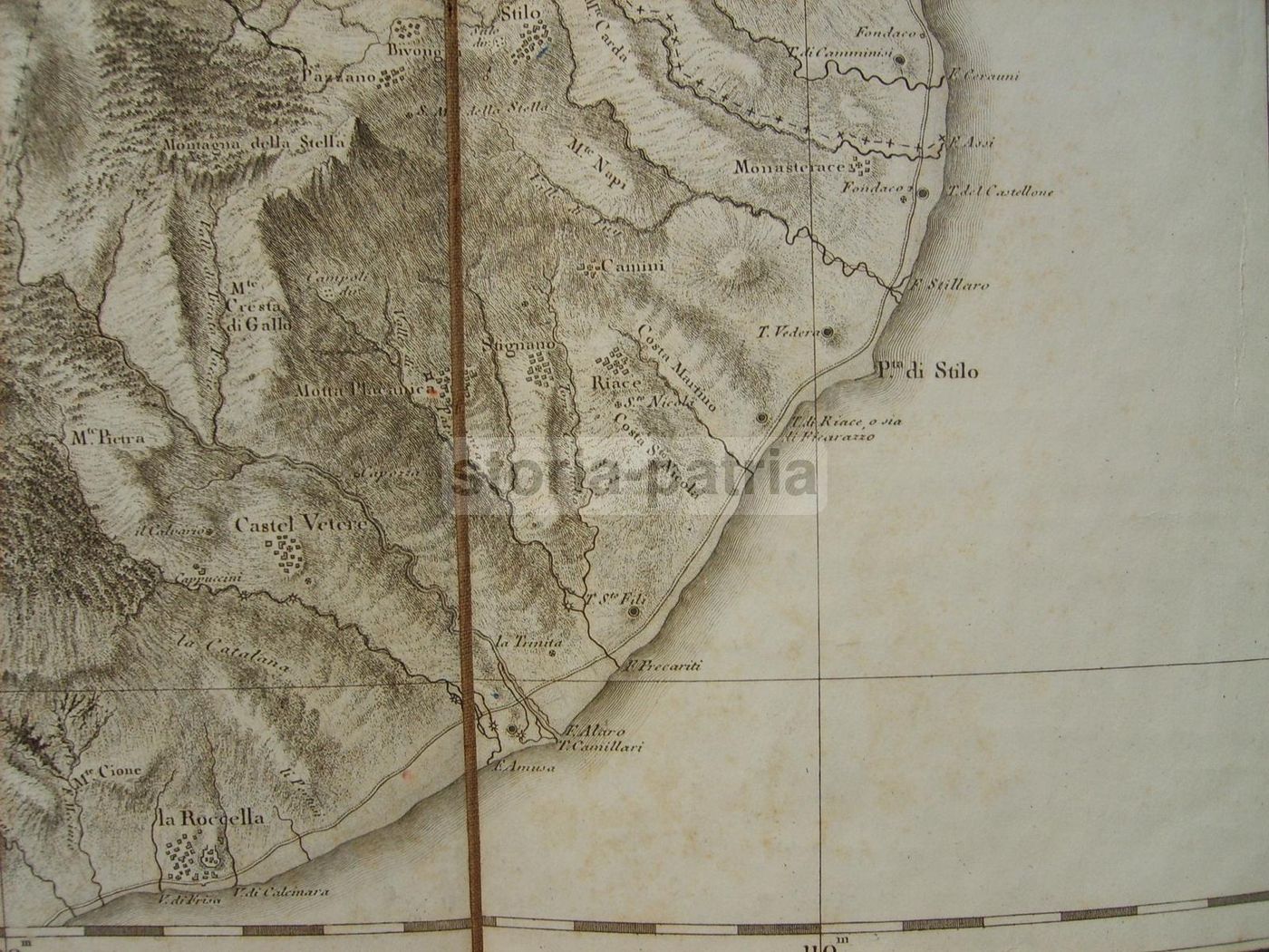 Mappa Della Calabria, 1788: Rizzi Zannoni, Mileto, Tropea, Nicotera, Squillace