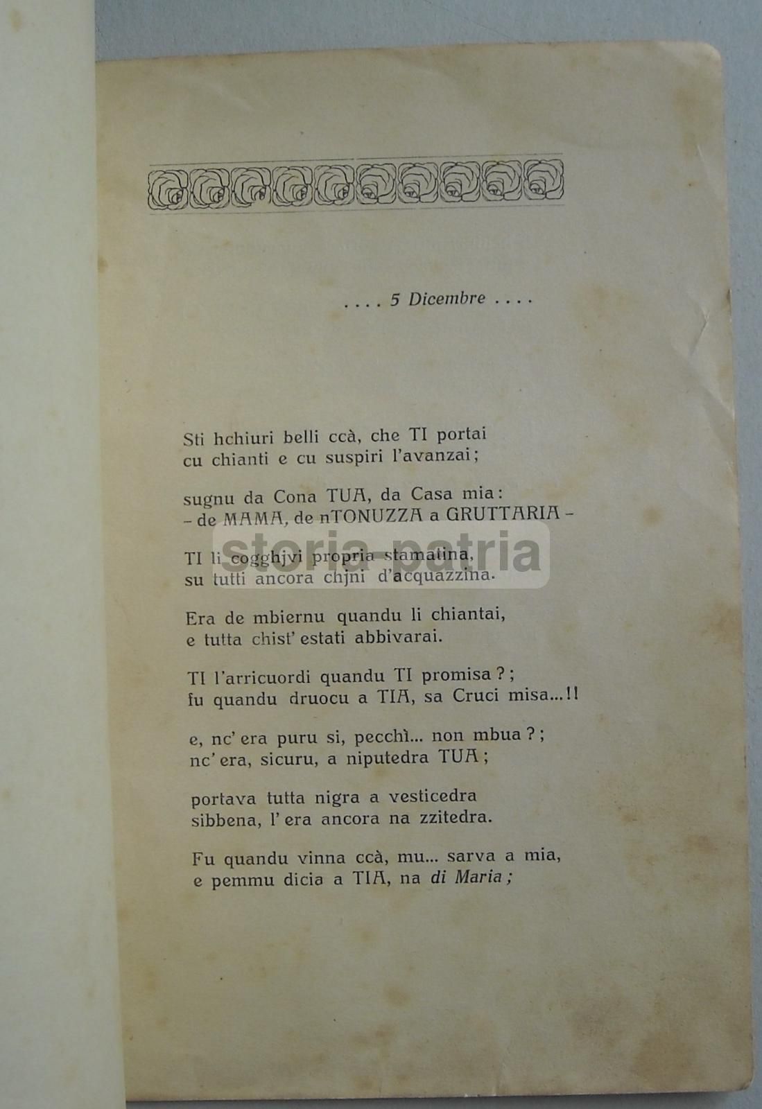 Mamma!... Di Domenico Mancuso: Poesia Dialettale Calabrese 1936