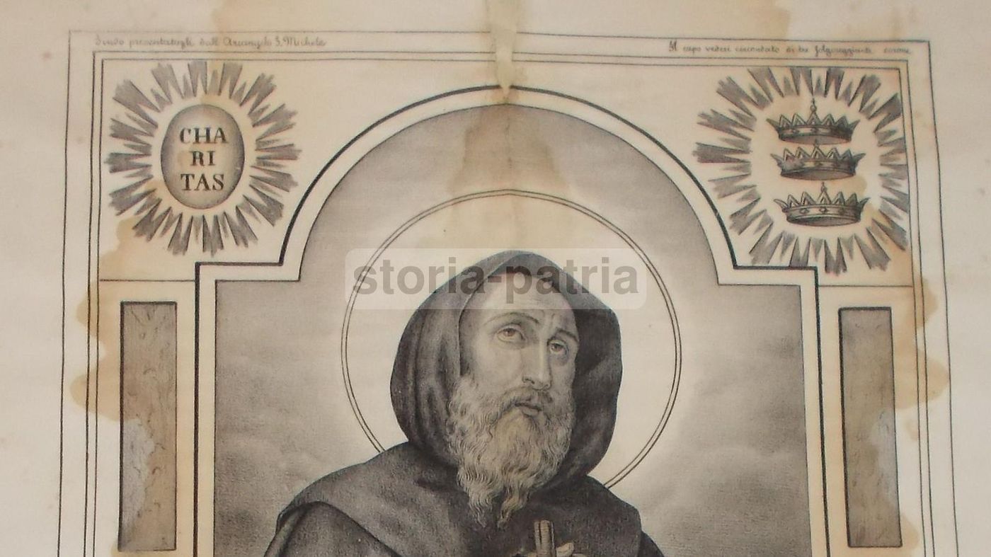San Francesco Da Paola Stampa Litografica Apicella Napoli 1850