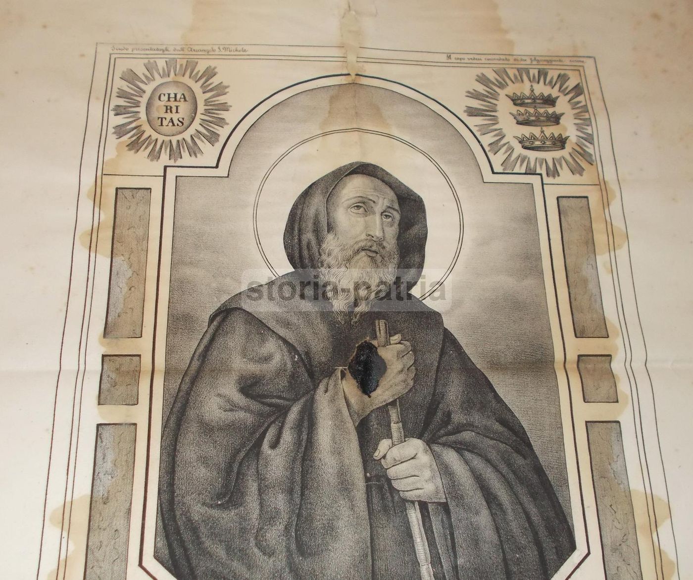 San Francesco Da Paola Stampa Litografica Apicella Napoli 1850