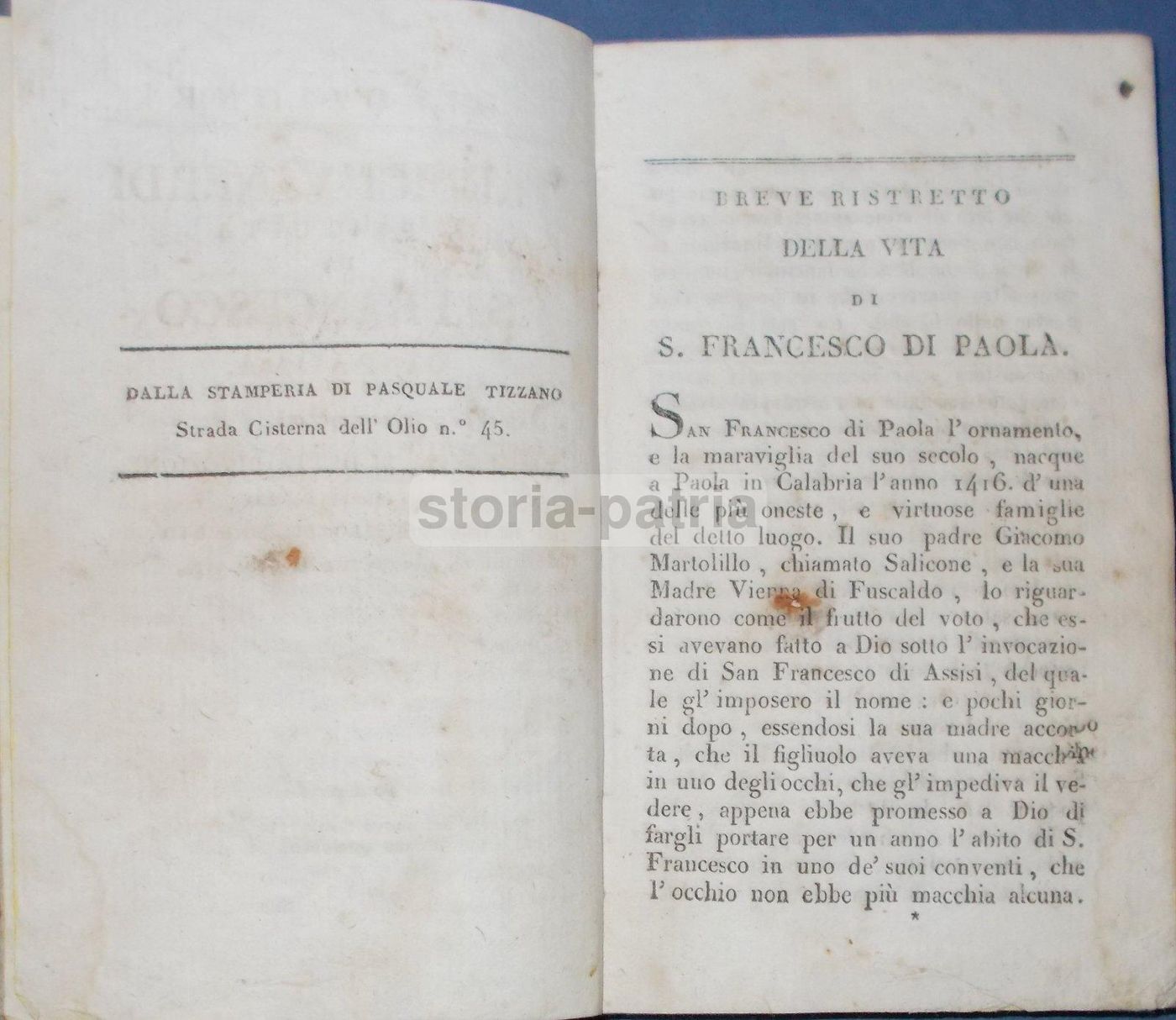 Divozione De' Tredici Venerdì. San Francesco Di Paola. Napoli, 1827.