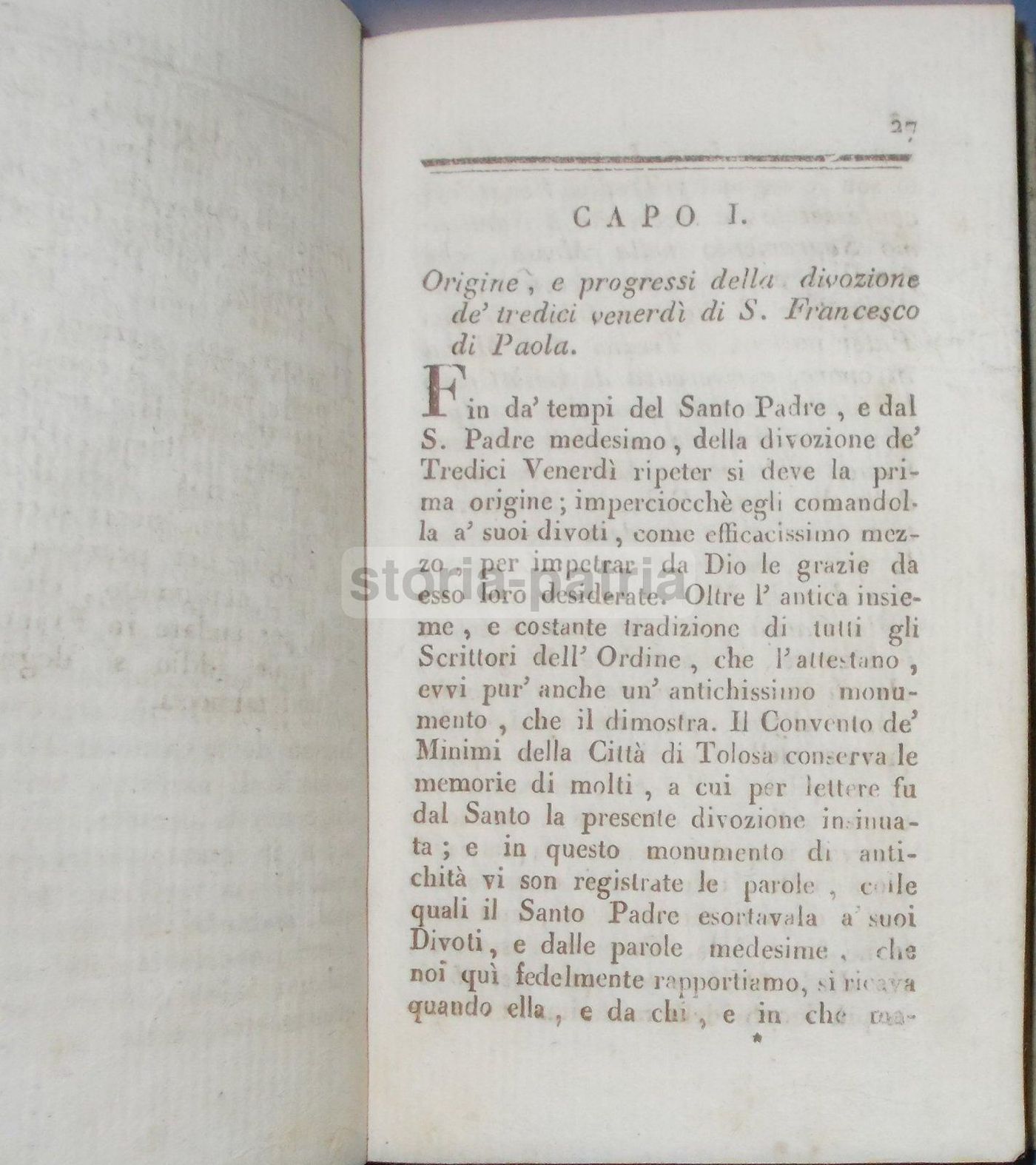 Divozione De' Tredici Venerdì. San Francesco Di Paola. Napoli, 1827.