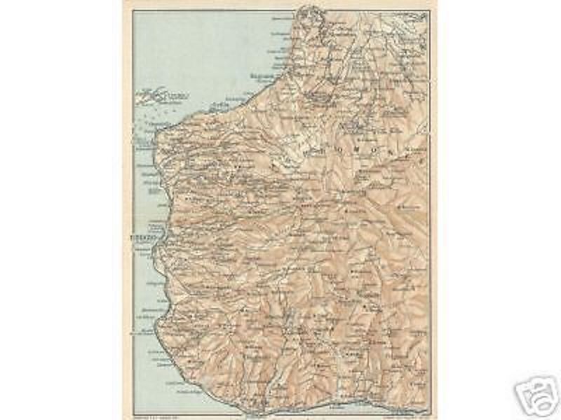 Mappa Antica Della Calabria (Reggio Calabria E Dintorni), Anni '20