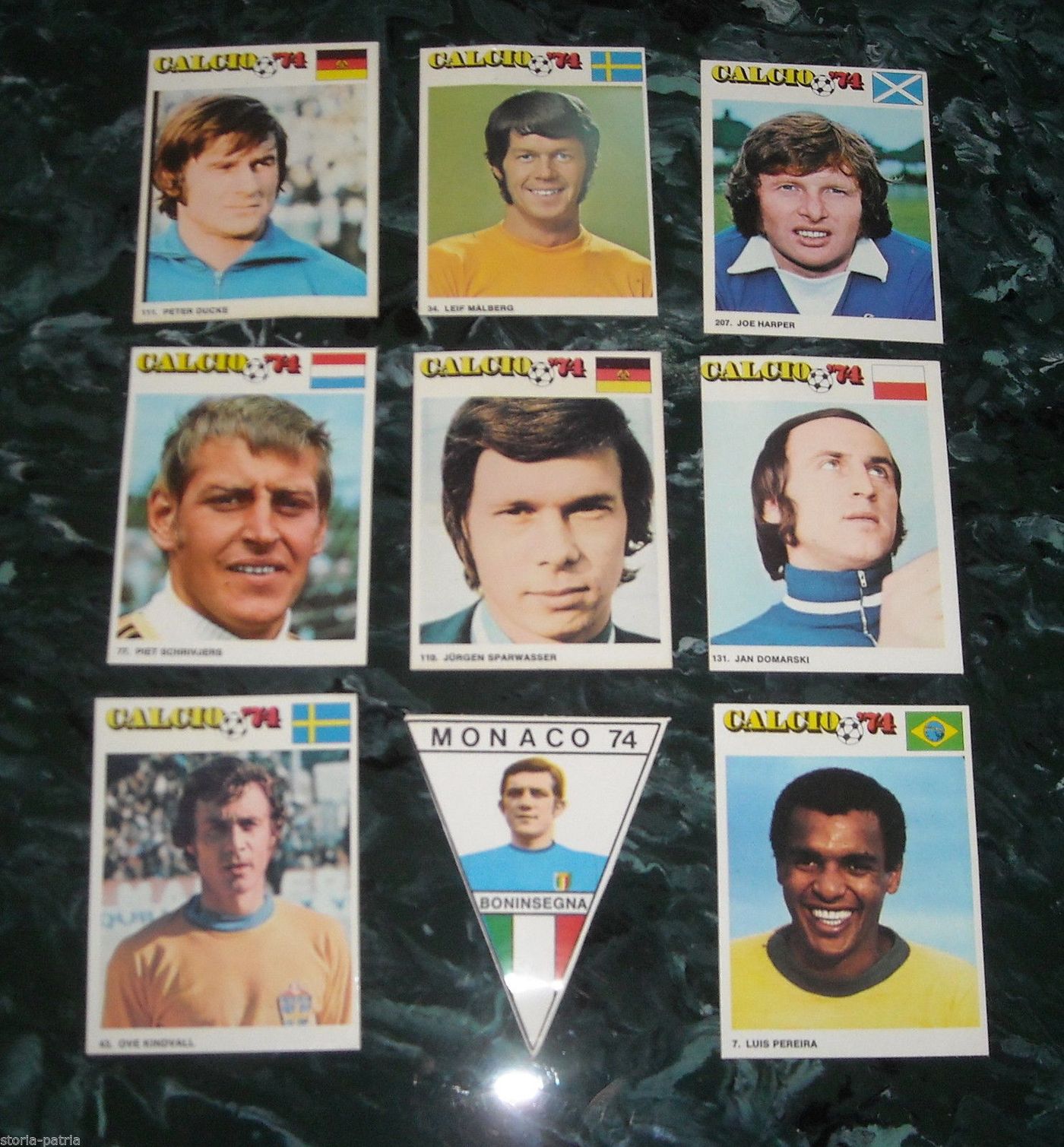 Figurine Calcio 1974 Edigraf Boninsegna Kindvall (9 Pezzi)