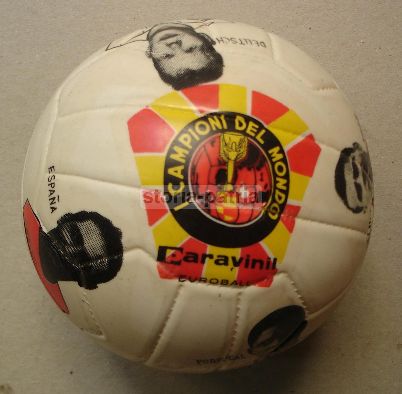 Pallone Pubblicitario Vintage I Campioni Del Mondo   Paravinil Euroball