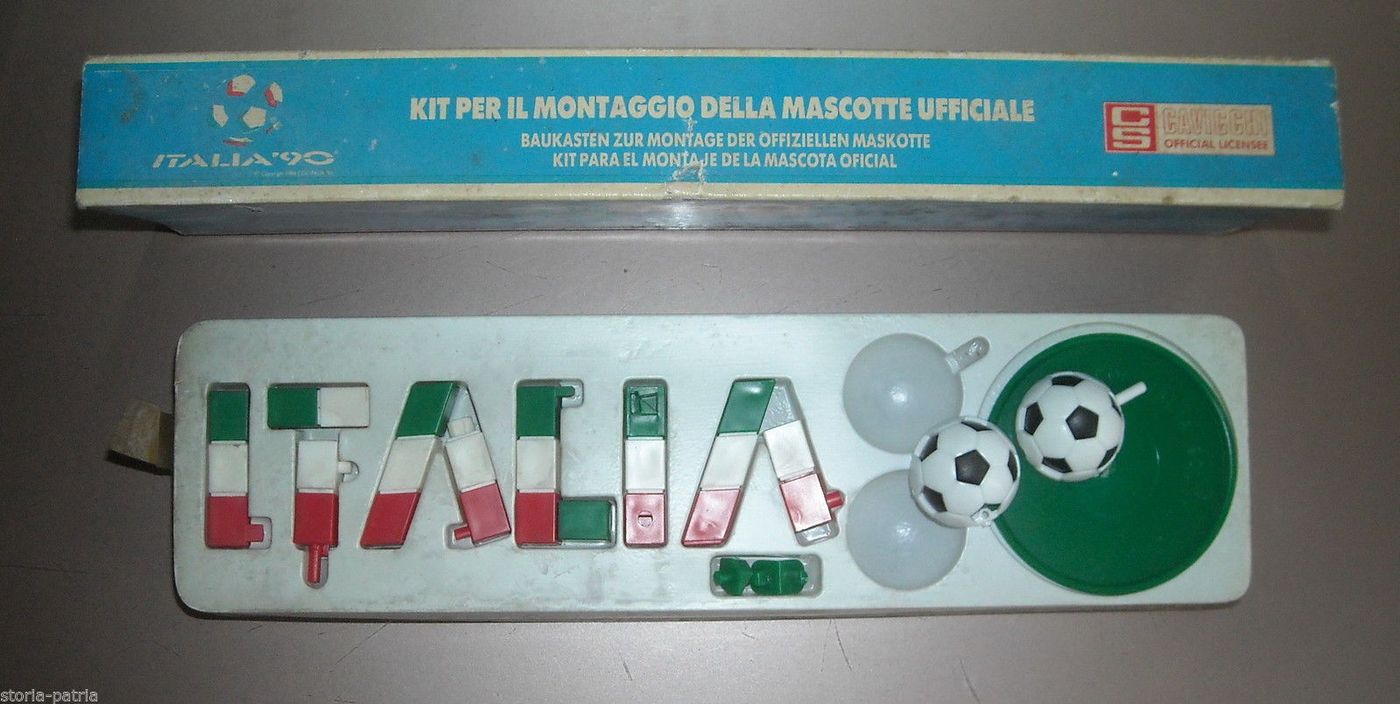 Kit Mascotte Ufficiale Mondiali Calcio Italia 90 Vintage Nuovo
