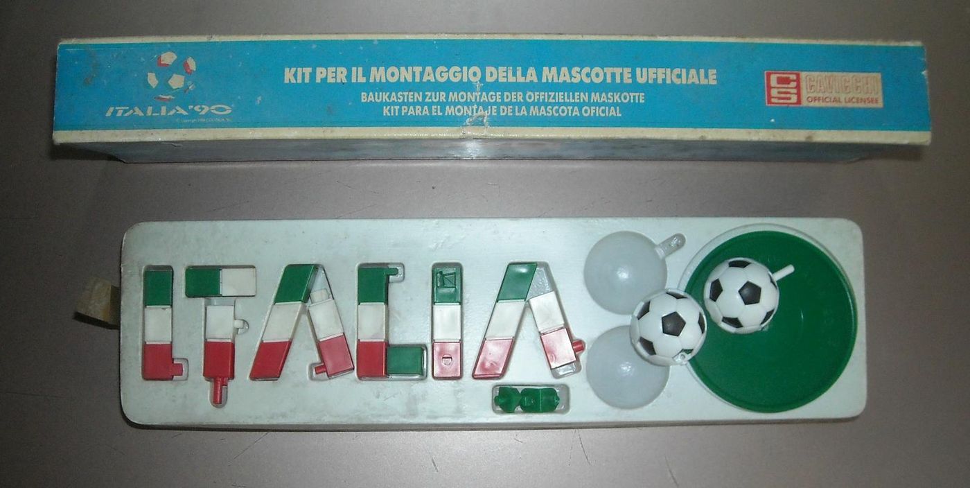 Kit Mascotte Ufficiale Mondiali Calcio Italia 90 Vintage Nuovo
