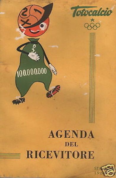 Agenda Del Ricevitore Totocalcio Coni Stagione 1961 62