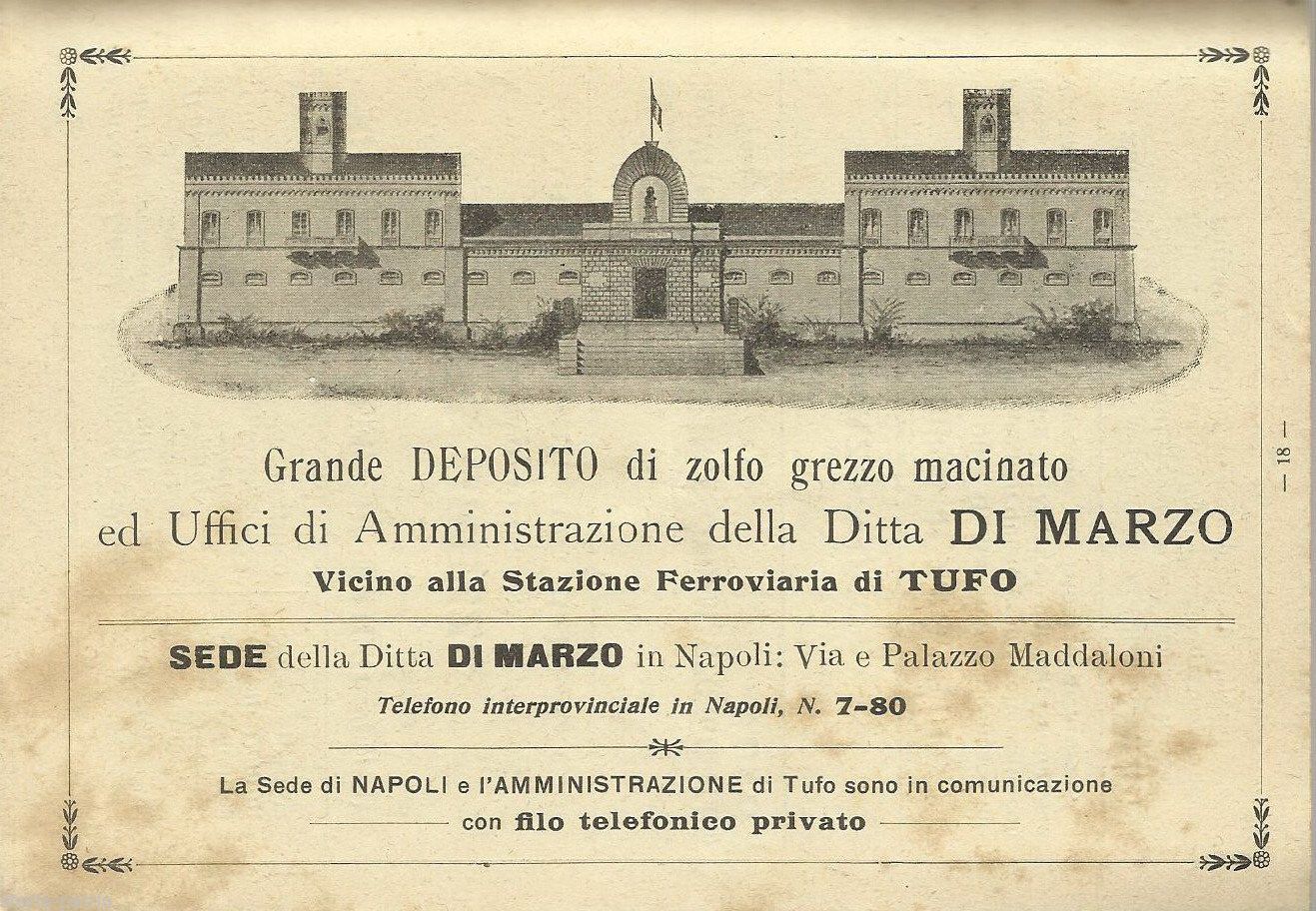 Calendario Fiere 1911 Miniera Zolfo Di Marzo Tufo Avellino Irpinia