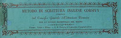 Manuale Calligrafia Inglese Corsiva 1854 Paravia Litografie Originali