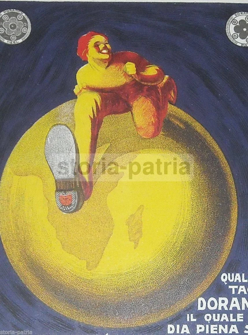 Pubblicità Antica Tacchi Dorando Calzature Primo '900 Litografia